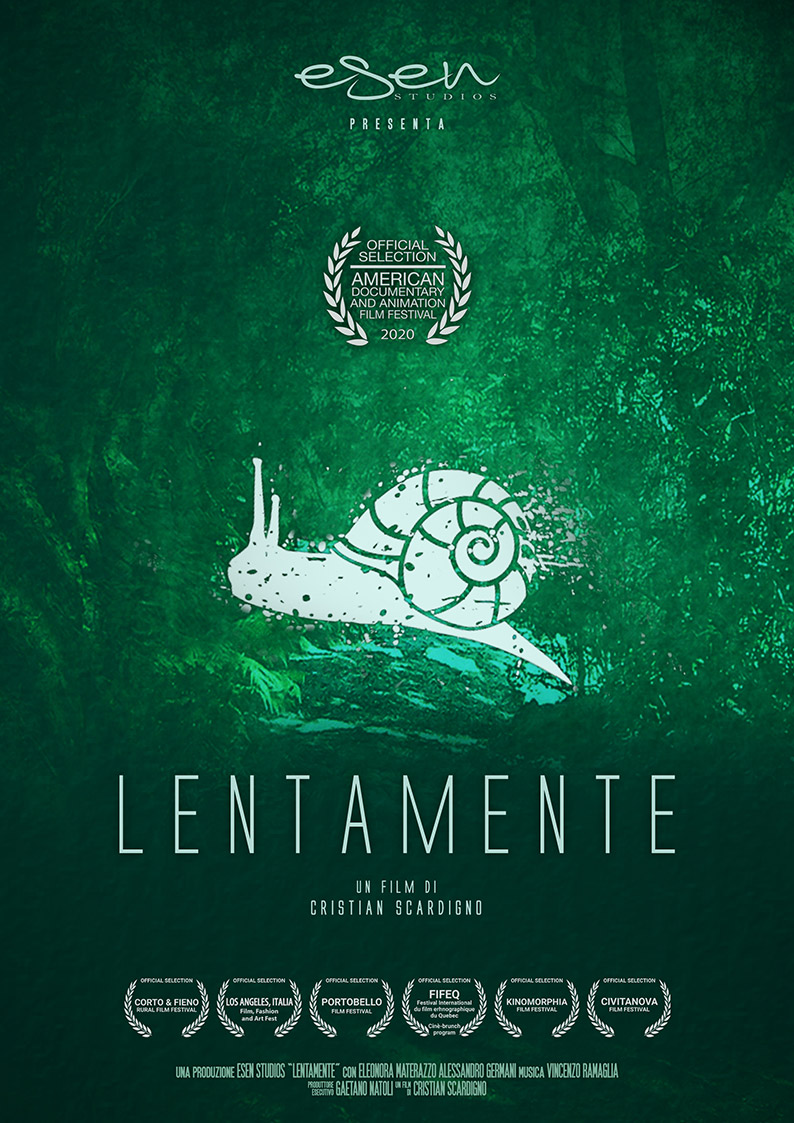 Poster del film "Lentamente" di Cristian Scardigno della sezione distribuzione cortometraggi