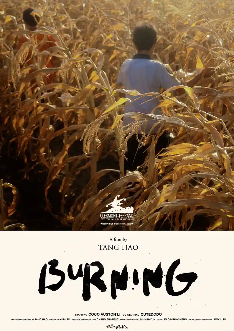 Poster of the short film "Burning" by Tang Hao